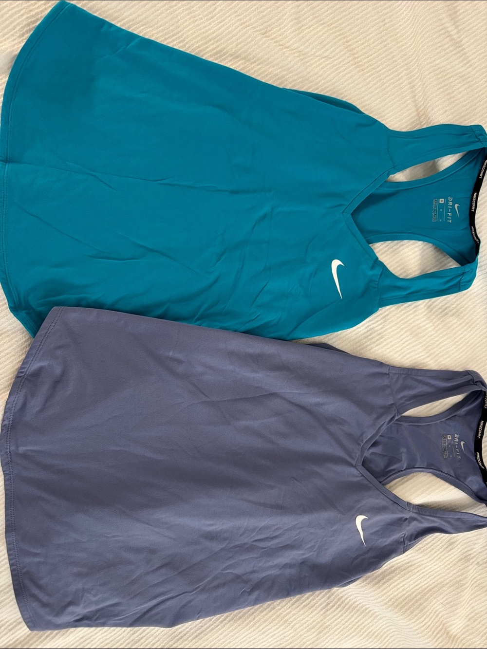 Nike Dri-FIT Racerback Tanks - Teal & Lavender